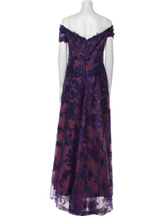 Rene Ruiz Floral Print Long Dress