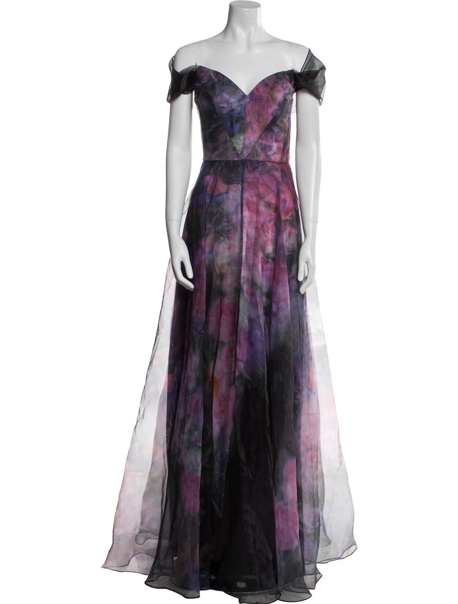 Rene Ruiz Printed Long Dress w/ Tags