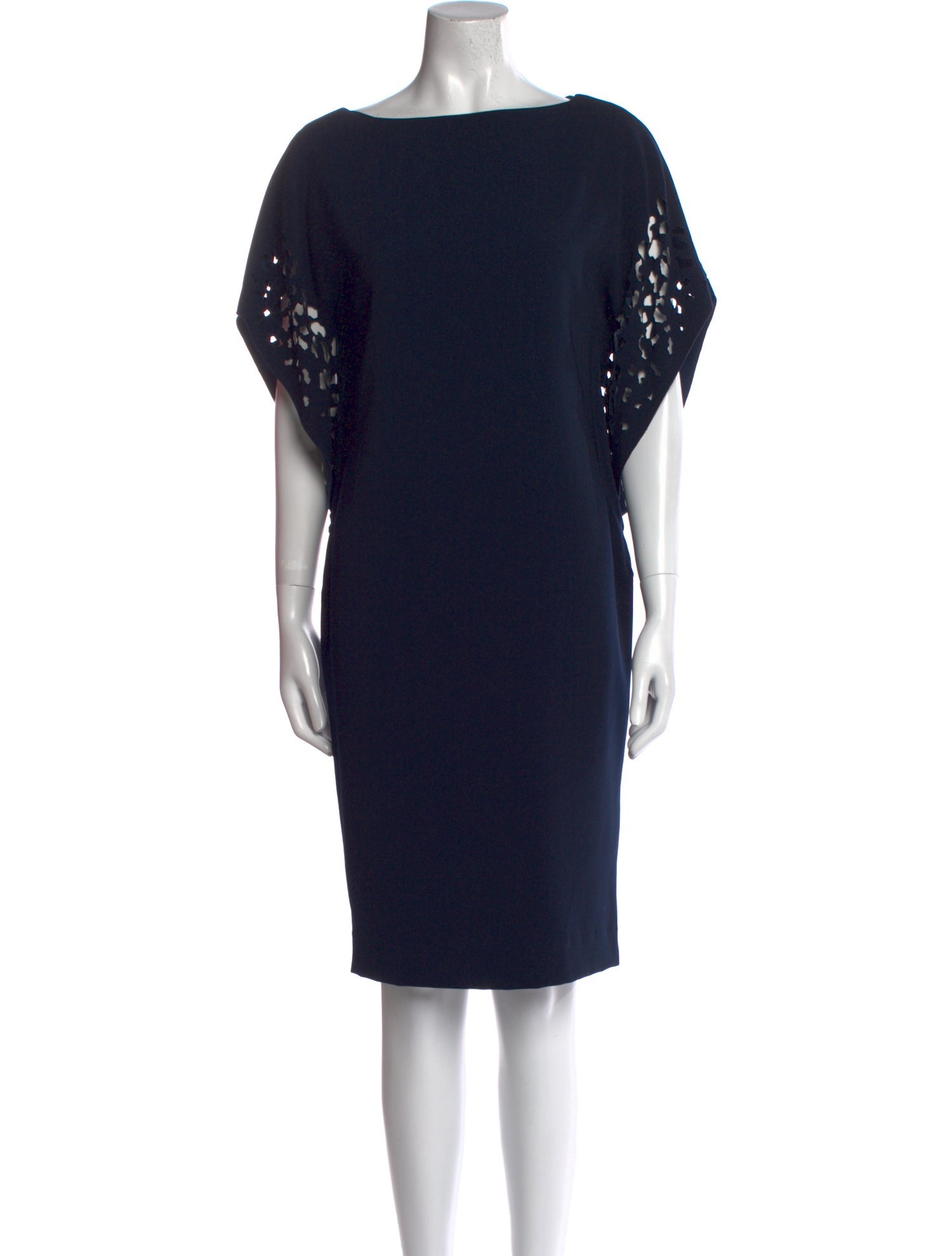 Rene Ruiz Bateau Neckline Knee-Length Dress