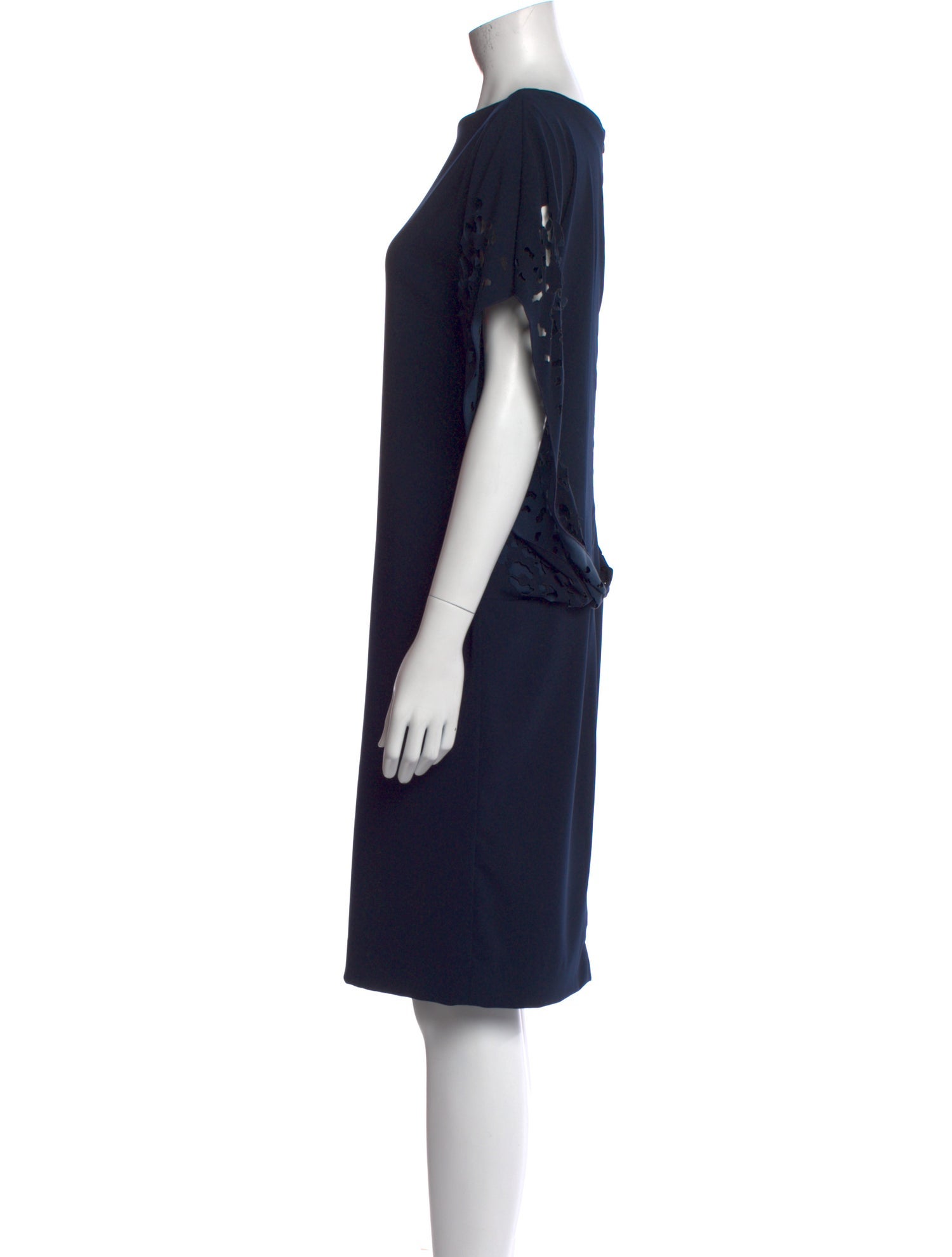 Rene Ruiz Bateau Neckline Knee-Length Dress