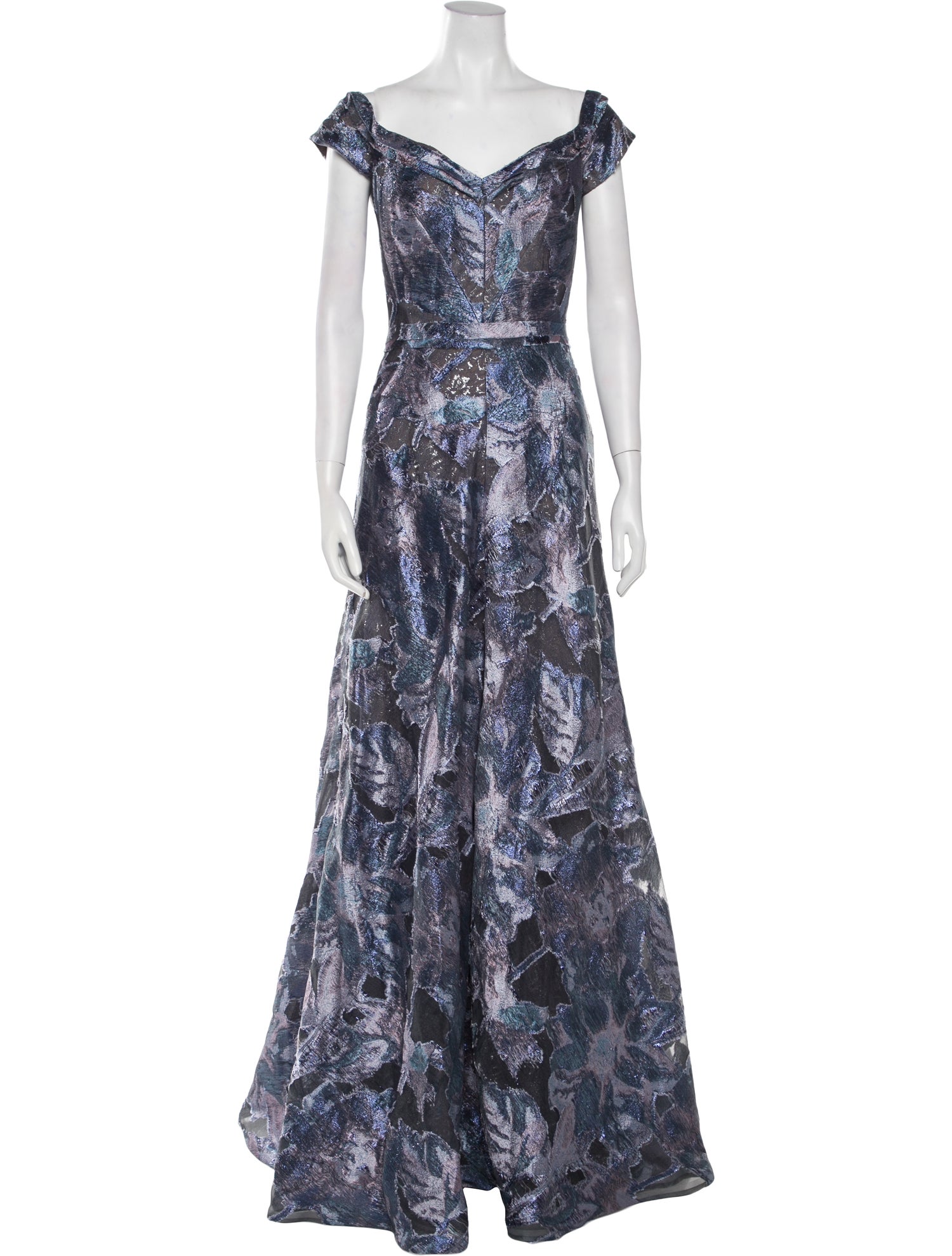 Rene Ruiz Floral Print Long Dress