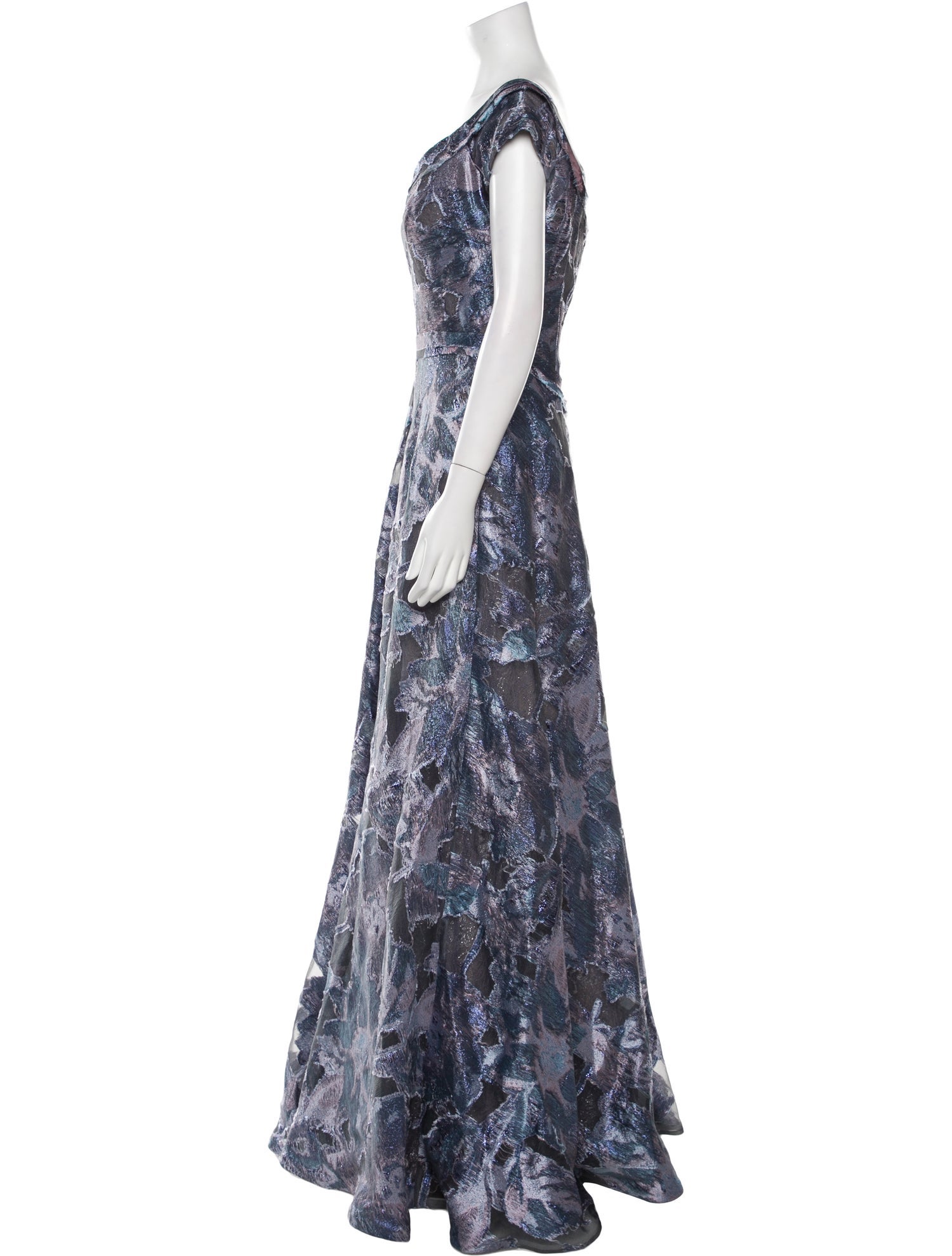Rene Ruiz Floral Print Long Dress