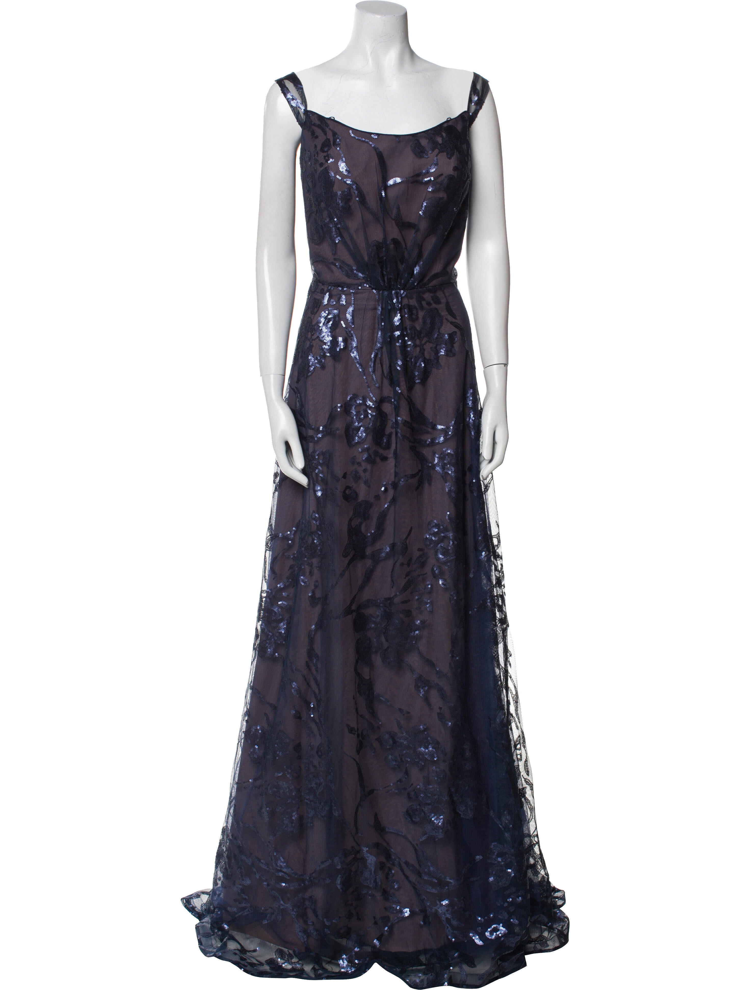 Rene Ruiz Floral Print Long Dress