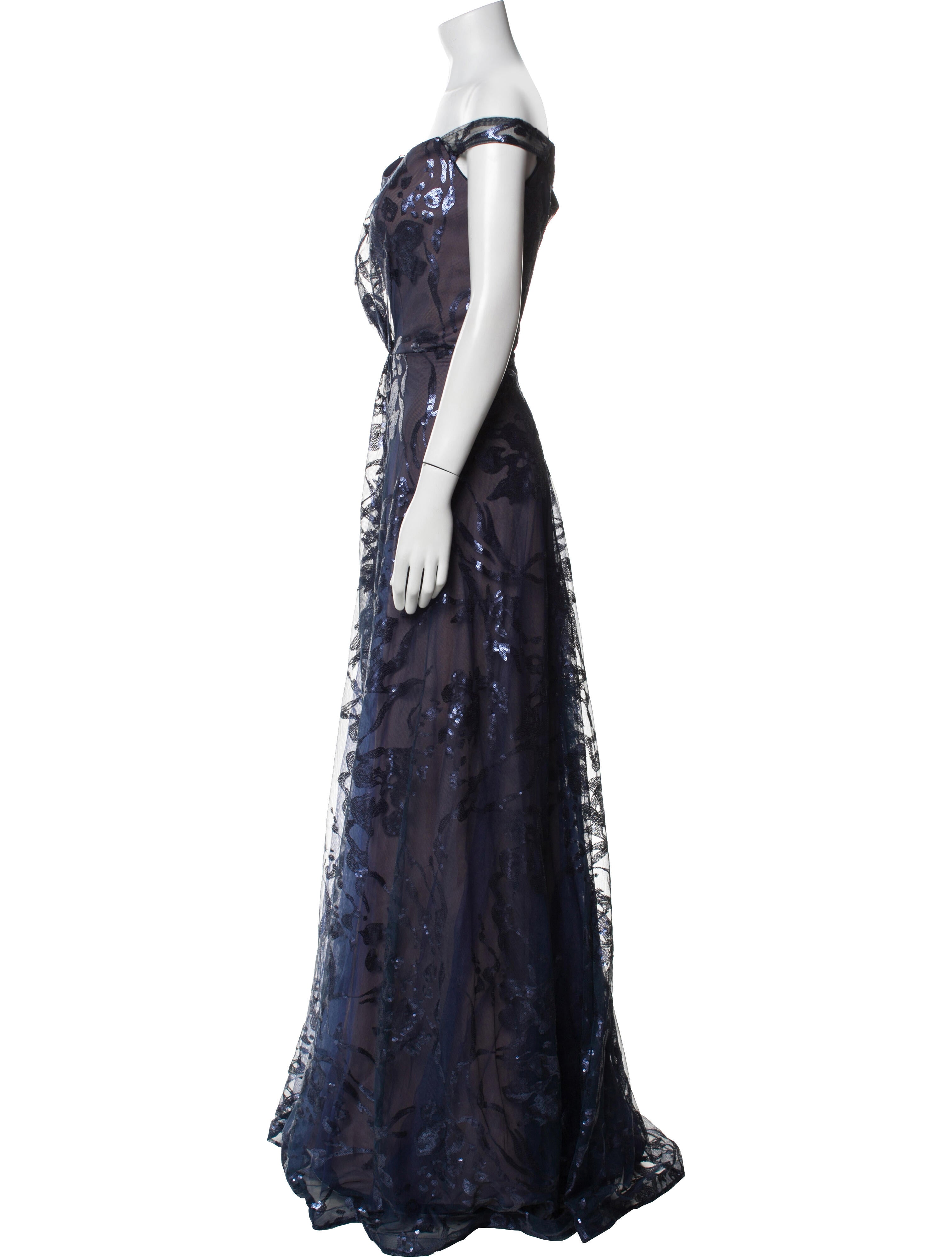 Rene Ruiz Floral Print Long Dress