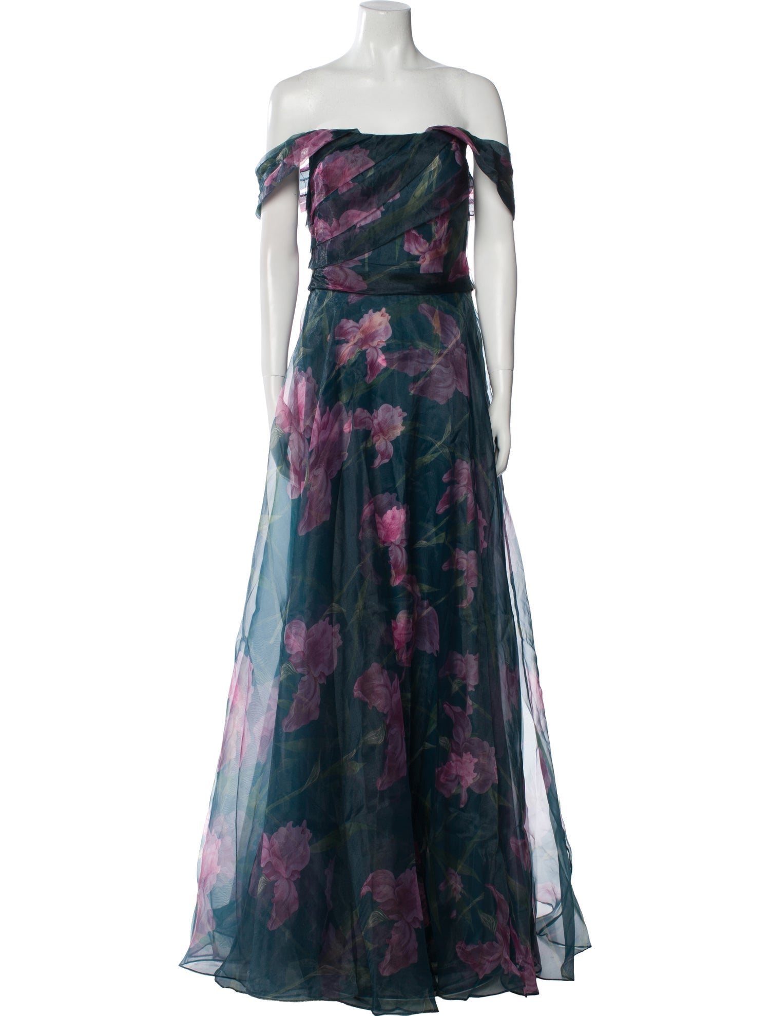 Rene Ruiz Floral Print Long Dress