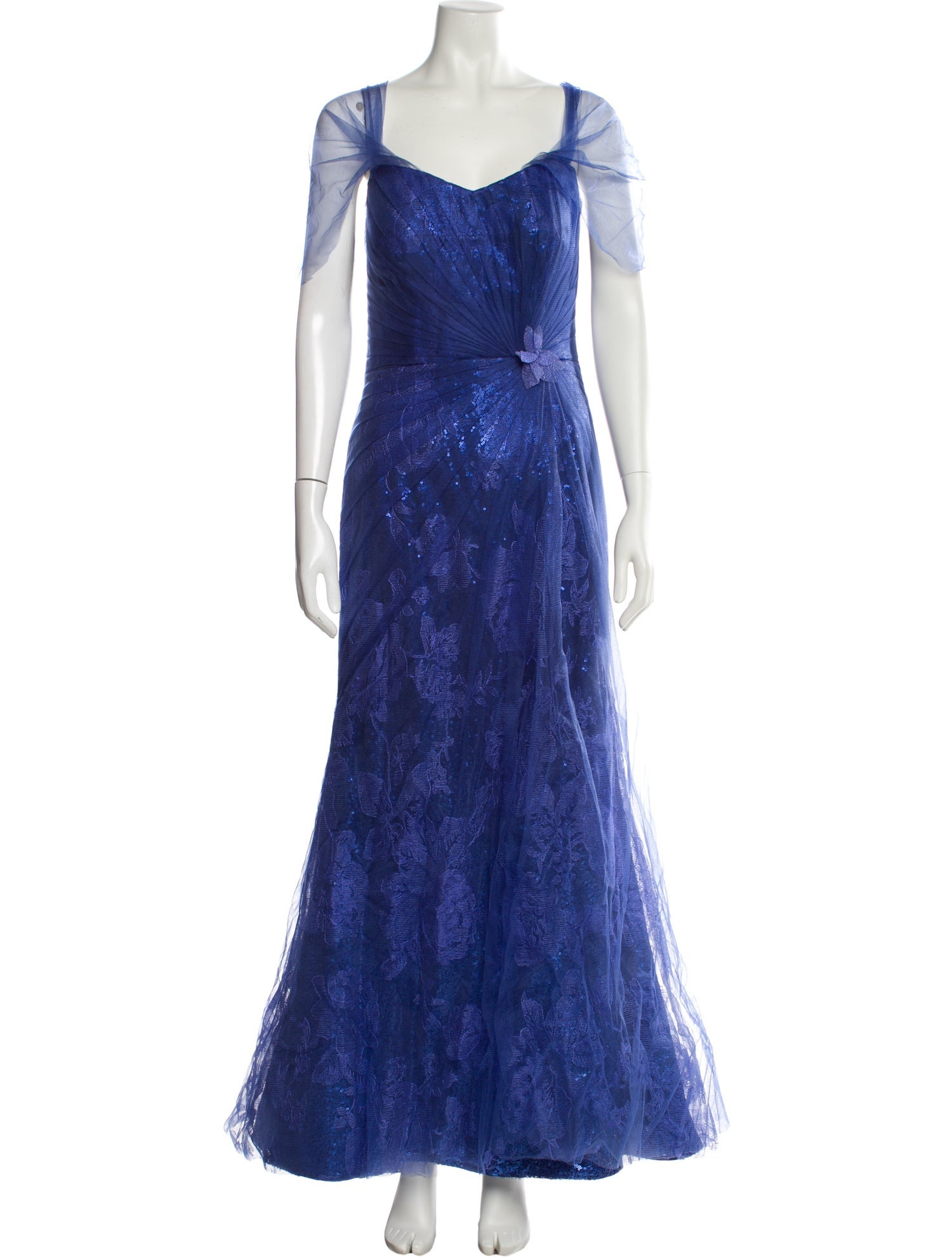 Rene Ruiz Square Neckline Long Dress