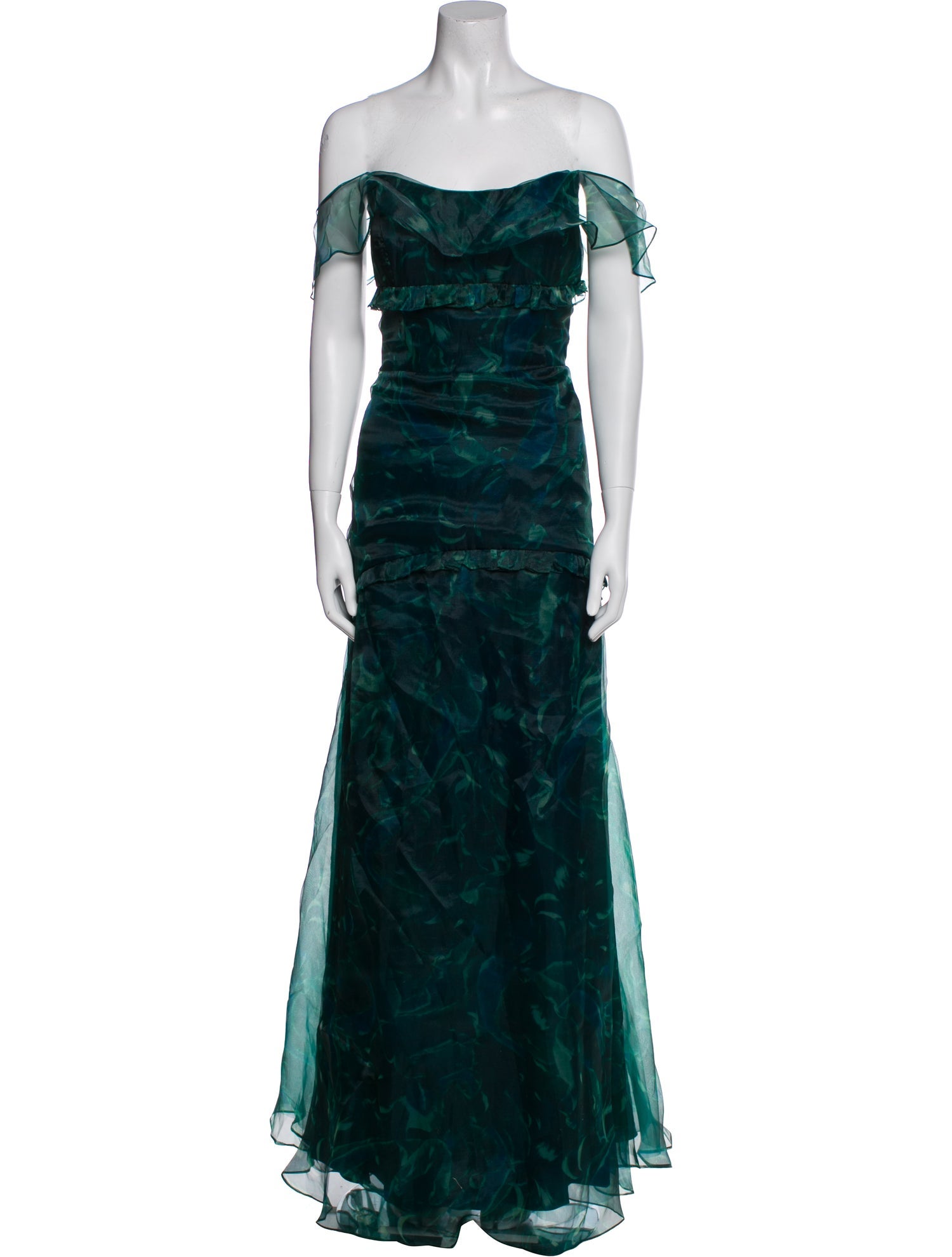 Rene Ruiz Printed Long Dress w/ Tags