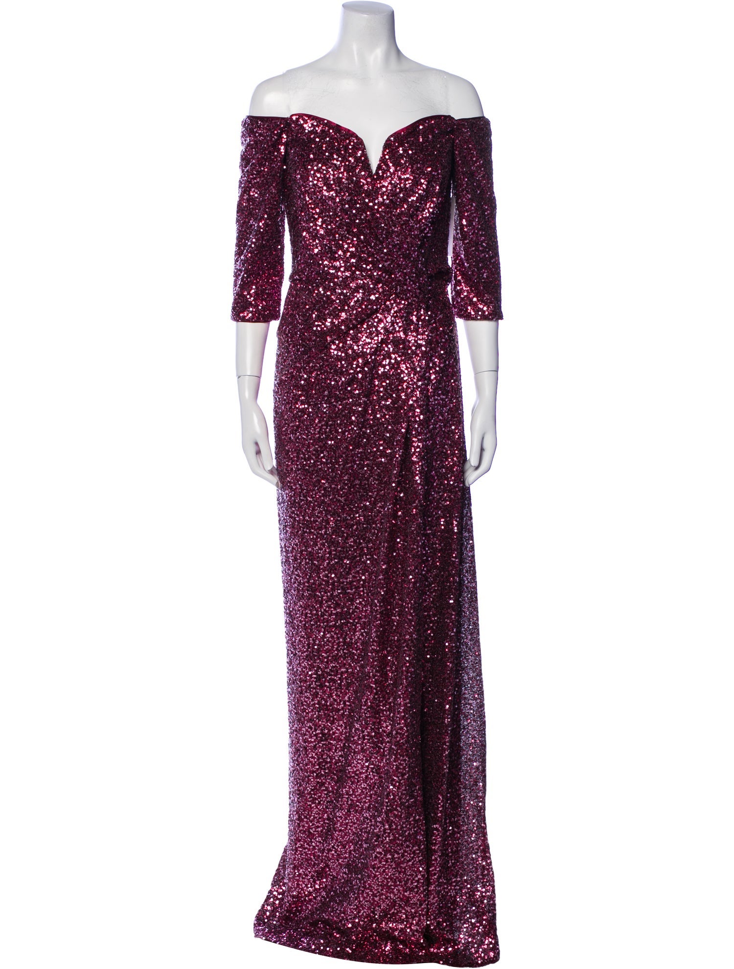 Rene Ruiz Off-The-Shoulder Long Dress