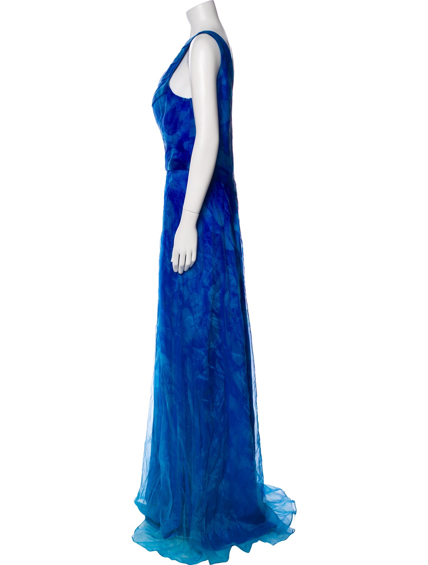 Rene Ruiz Tie-Dye Print Long Dress