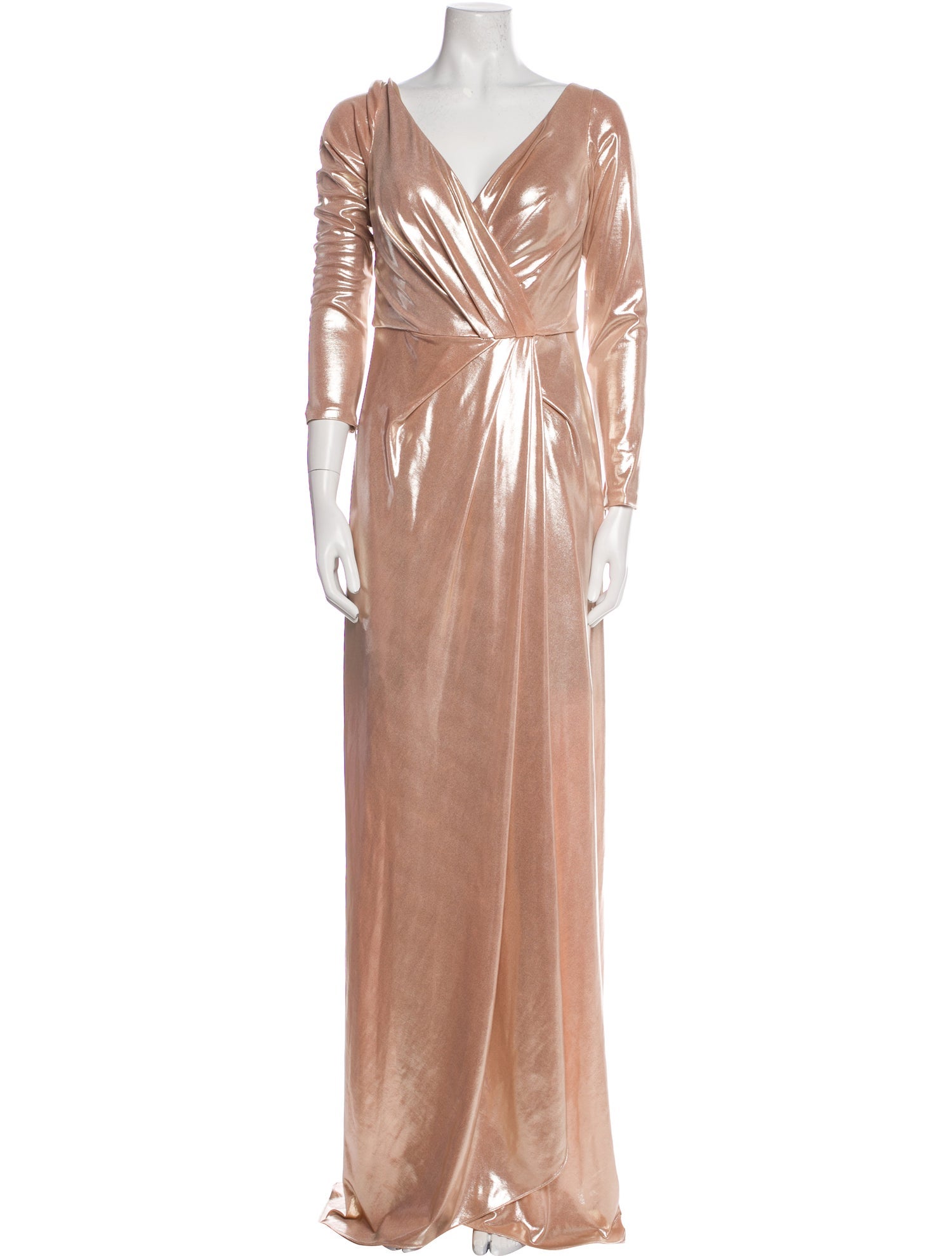 Rene Ruiz V-Neck Long Dress