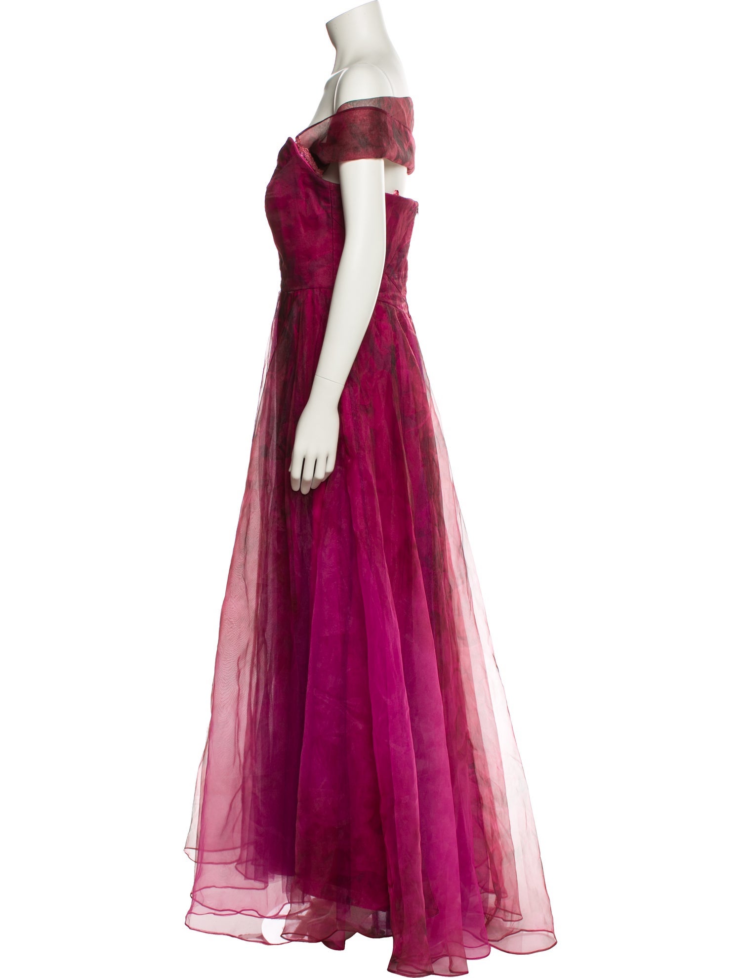 Rene Ruiz Off-The-Shoulder Long Dress