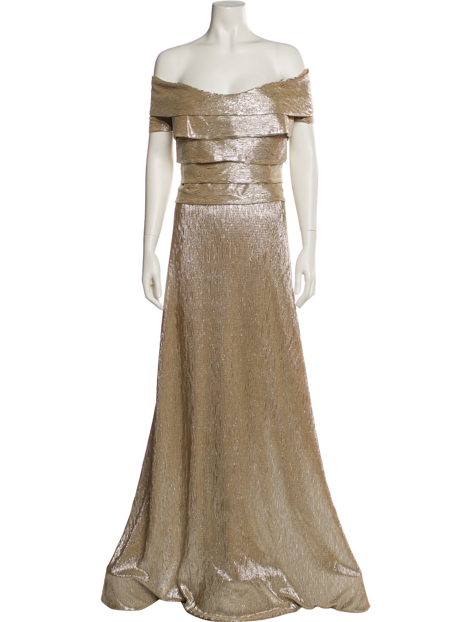 Rene Ruiz Off-The-Shoulder Long Dress