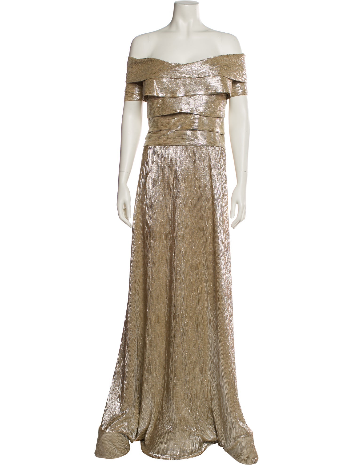 Rene Ruiz Off-The-Shoulder Long Dress