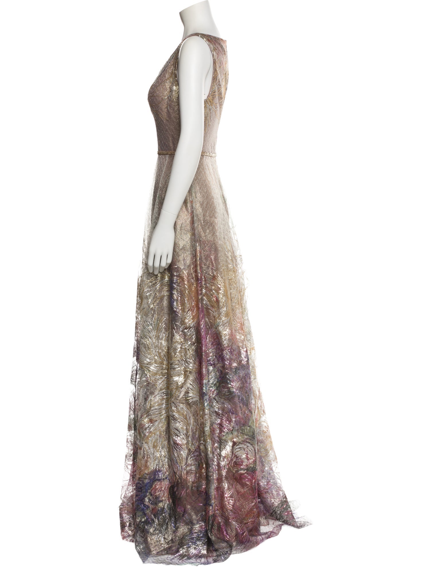 Rene Ruiz V-Neck Long Dress w/ Tags