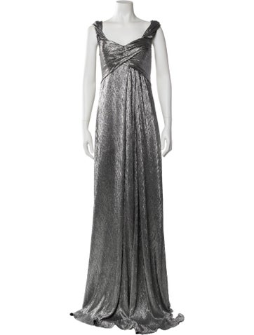 Pre-owned Rene Ruiz Square Neckline Long Dress W/ Tags In Multi