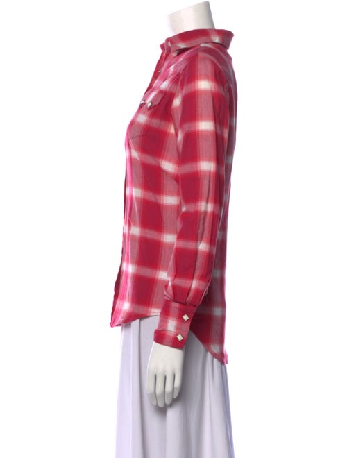 Rockmount Ranch Wear Plaid Print Long Sleeve Button-Up Top