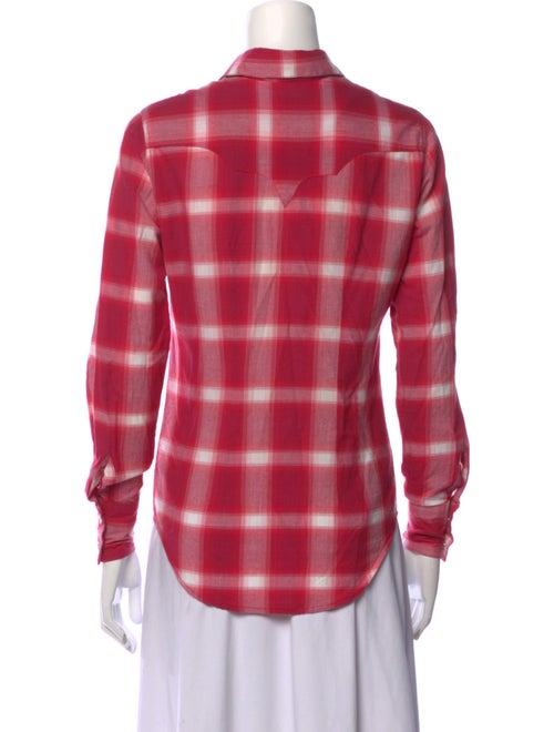 Rockmount Ranch Wear Plaid Print Long Sleeve Button-Up Top