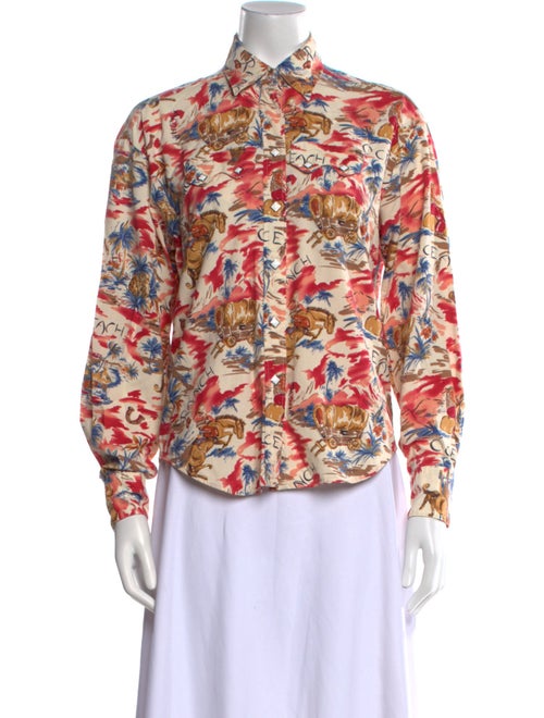 Rockmount Ranch Wear Floral Print Long Sleeve Button-Up Top