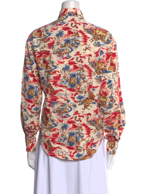 Rockmount Ranch Wear Floral Print Long Sleeve Button-Up Top