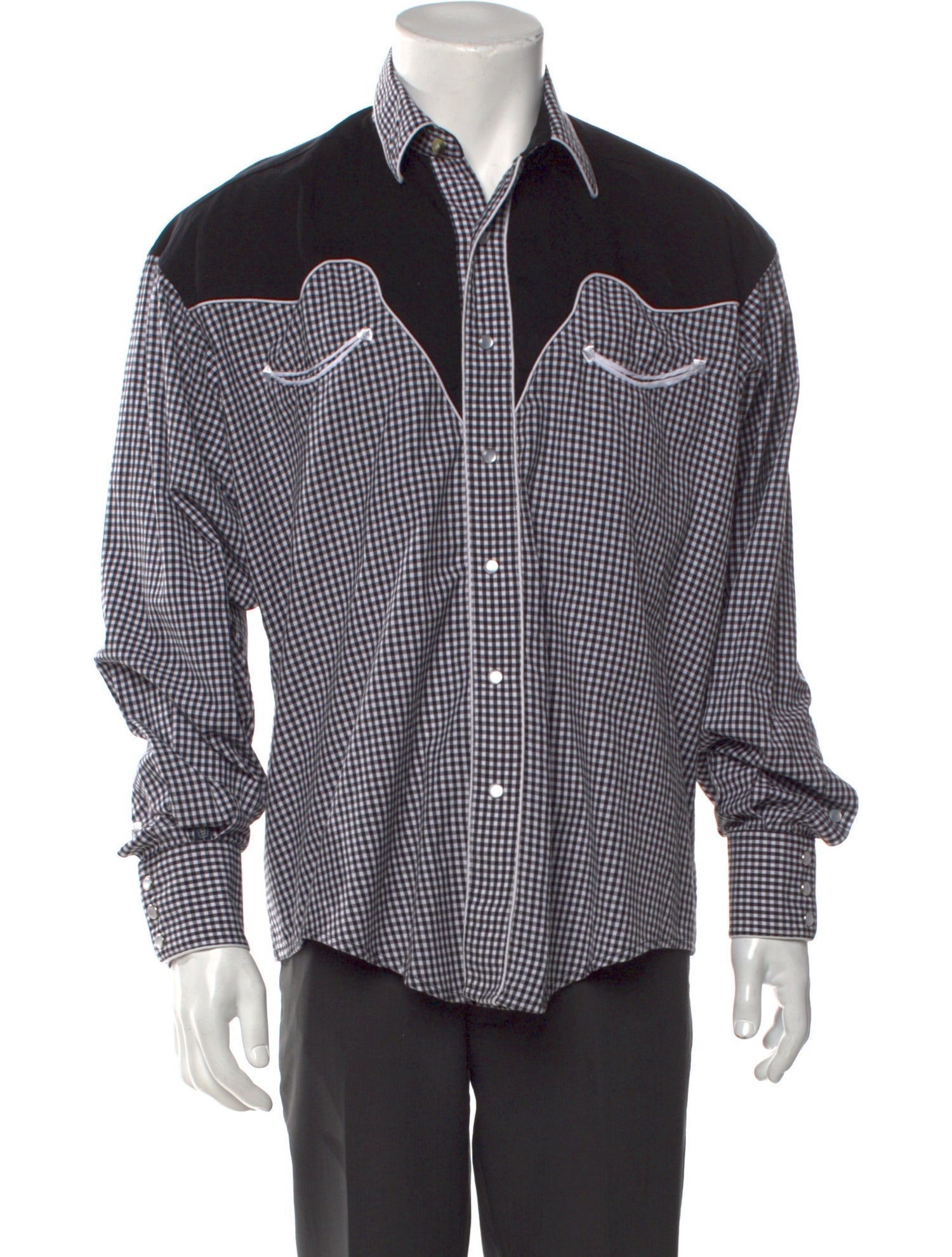 Rockmount Ranch Wear Plaid Print Long Sleeve Western Shirt