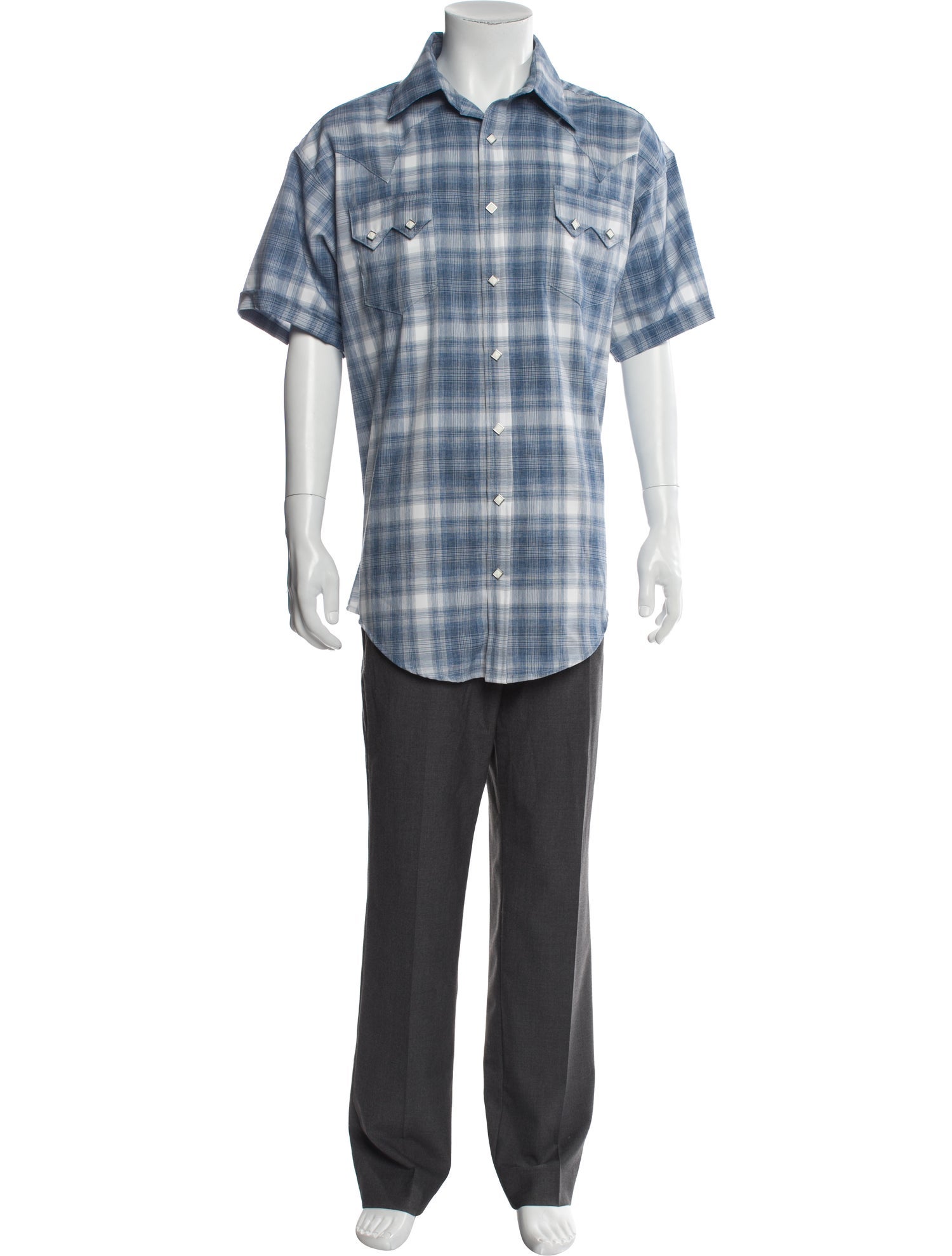 Rockmount Ranch Wear Plaid Print Short Sleeve Shirt w/ Tags