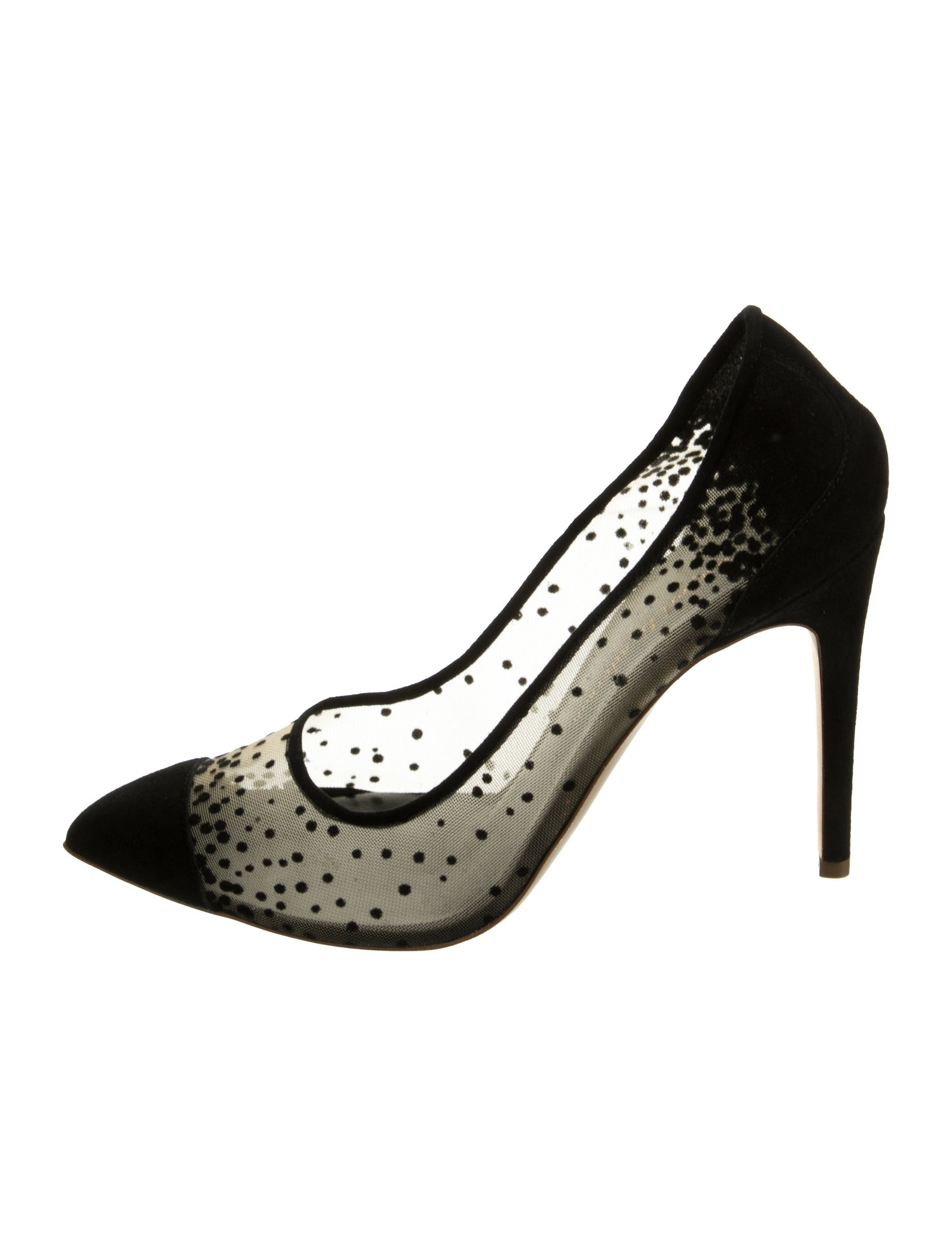 Rupert Sanderson Suede Mesh Accents Slingback Sandals