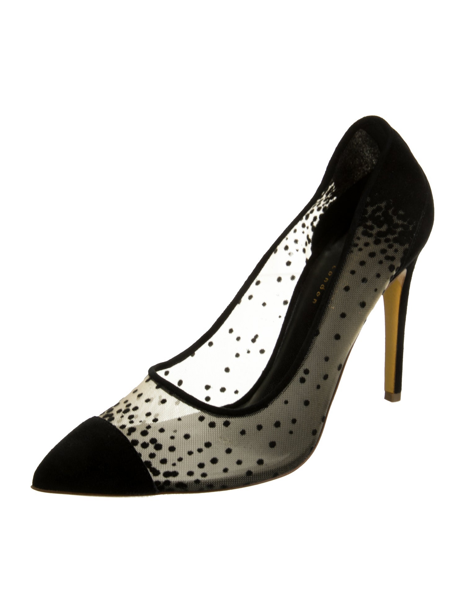 Rupert Sanderson Suede Mesh Accents Slingback Sandals