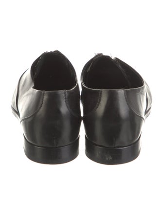 Rupert Sanderson Leather Feather Trim Oxfords