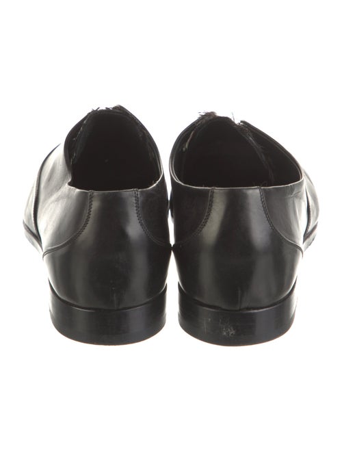 Rupert Sanderson Leather Feather Trim Oxfords