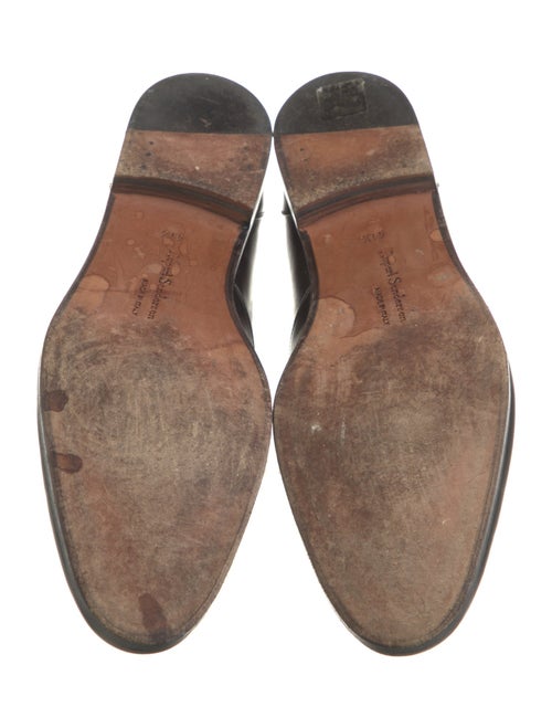 Rupert Sanderson Leather Feather Trim Oxfords