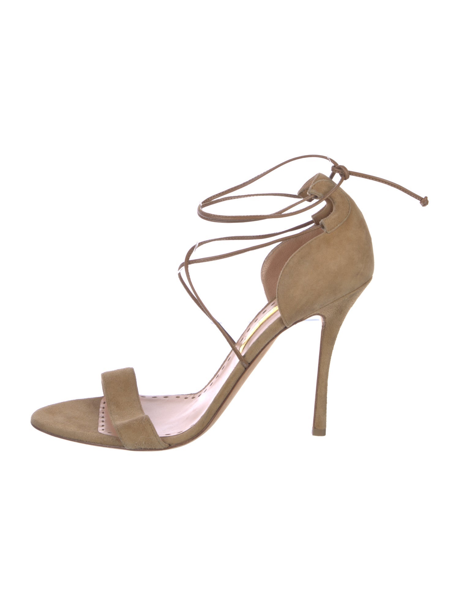 Rupert Sanderson Suede T-Strap Pumps