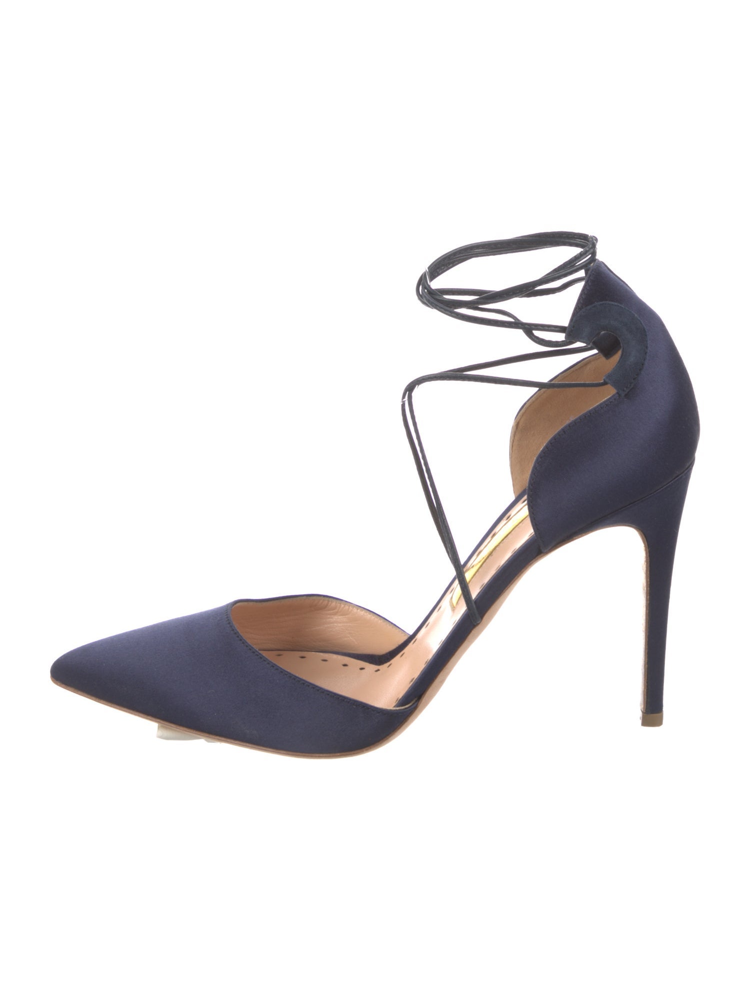 Rupert Sanderson Suede D'Orsay Pumps