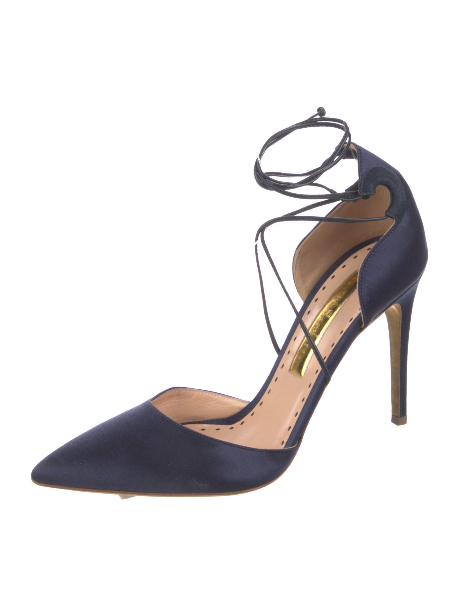 Rupert Sanderson Suede D'Orsay Pumps