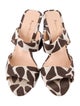 Rupert Sanderson Canvas Animal Print Slides