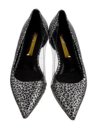 Rupert Sanderson Leather Animal Print D'Orsay Flats