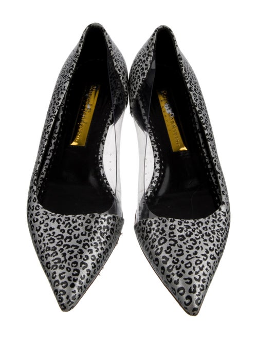 Rupert Sanderson Leather Animal Print D'Orsay Flats