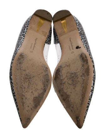 Rupert Sanderson Leather Animal Print D'Orsay Flats