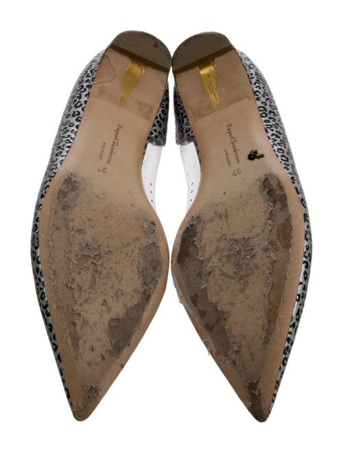 Rupert Sanderson Leather Animal Print D'Orsay Flats