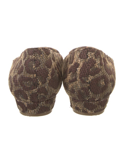 Rupert Sanderson Raffia Animal Print Flats