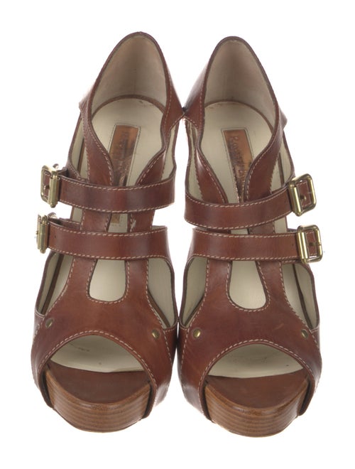 Rupert Sanderson Leather T-Strap Pumps