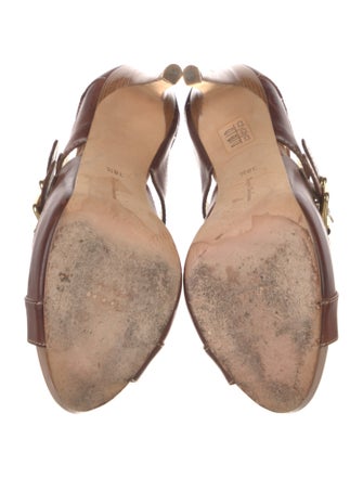 Rupert Sanderson Leather T-Strap Pumps