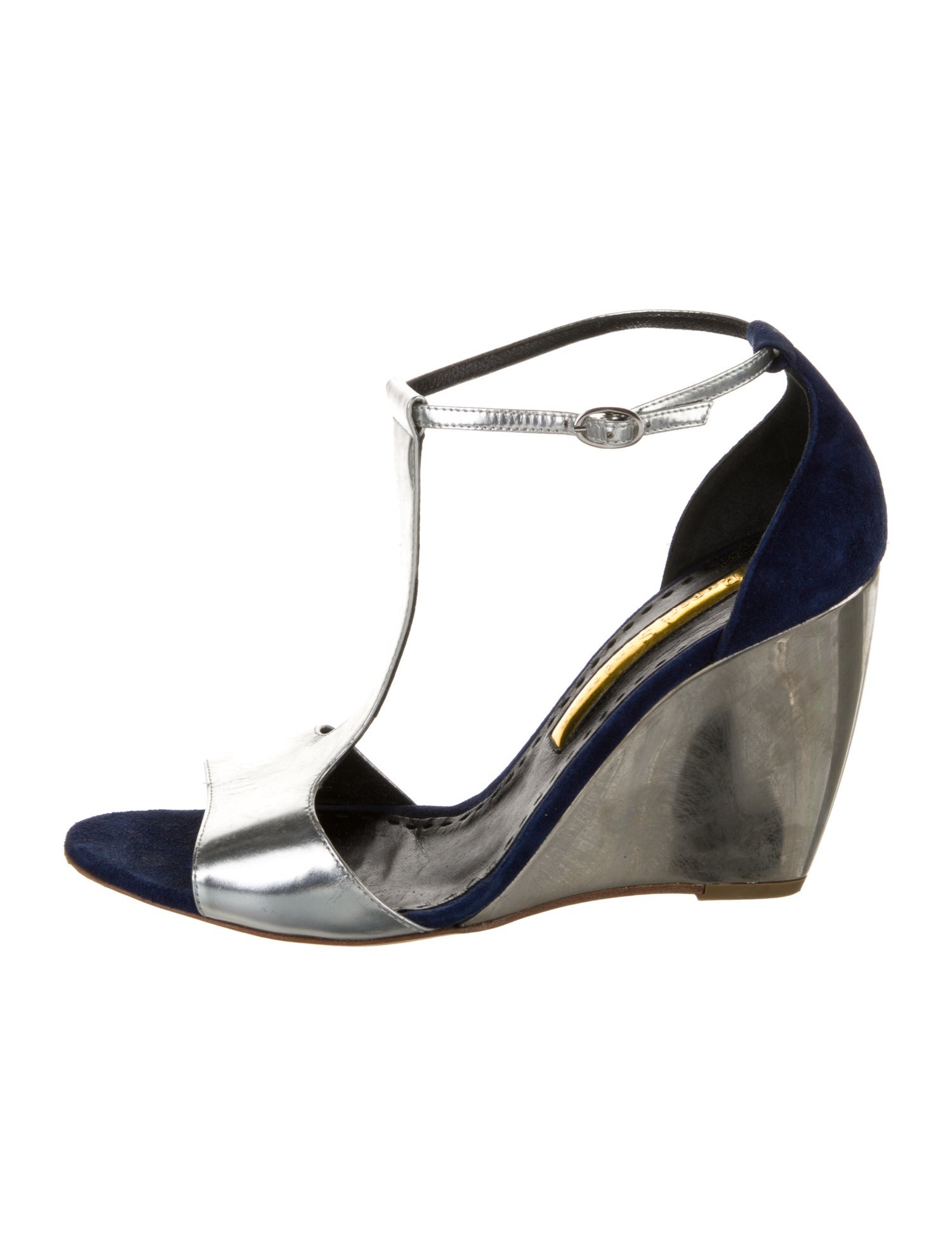 Rupert Sanderson Leather T-Strap Pumps