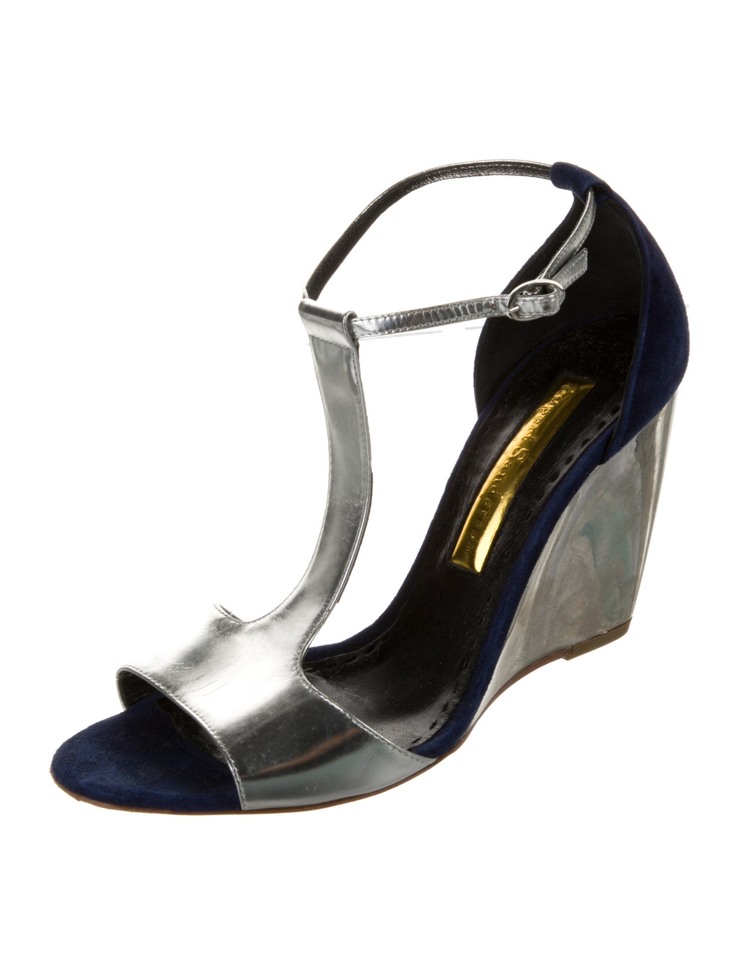 Rupert Sanderson Leather T-Strap Pumps