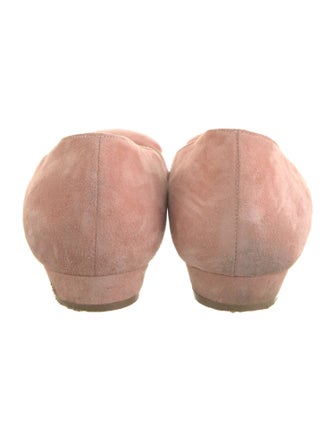 Rupert Sanderson Suede Leather Trim Embellishment Flats