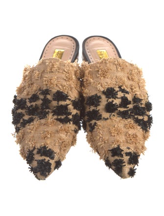 Rupert Sanderson Patterned Embroidered Accent Mules
