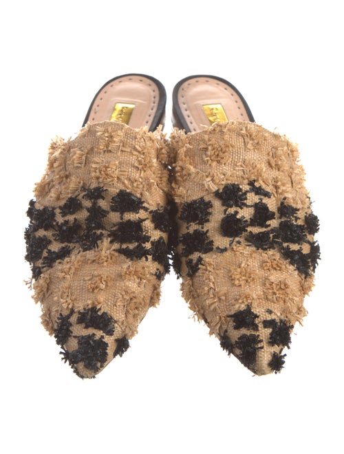 Rupert Sanderson Patterned Embroidered Accent Mules