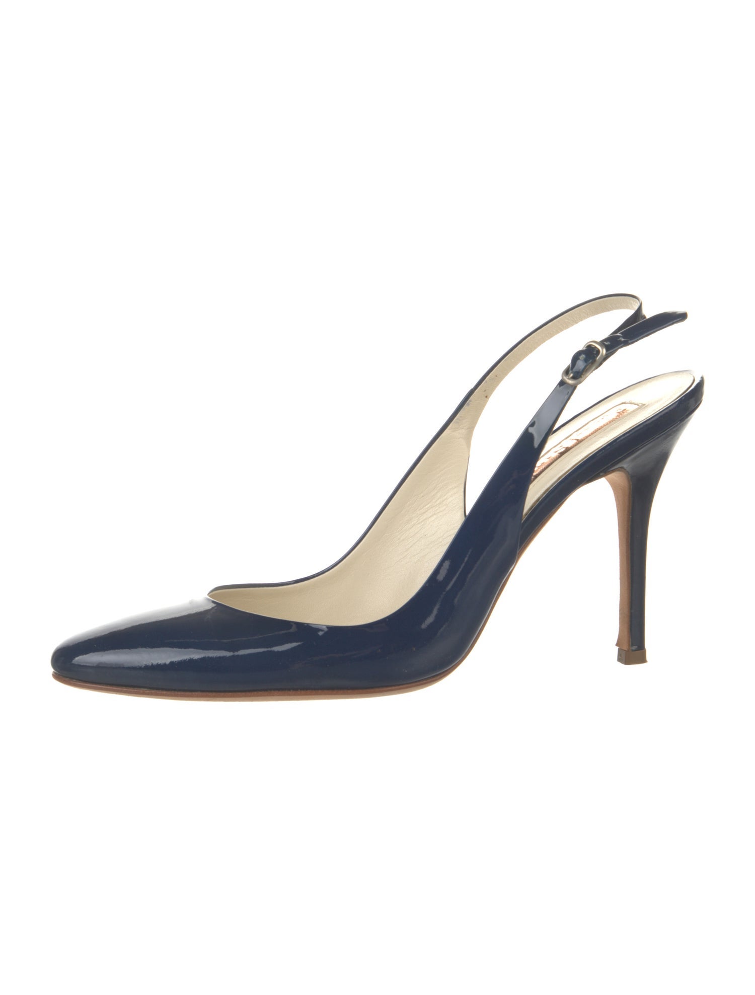 Rupert Sanderson Patent Leather Slingback Pumps