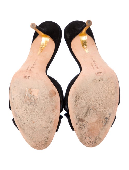 Rupert Sanderson Suede Crystal Embellishments Slides