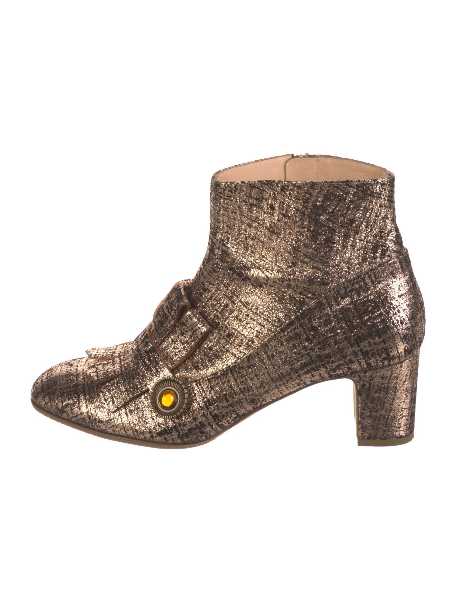 Rupert Sanderson Suede Glitter Accents Boots