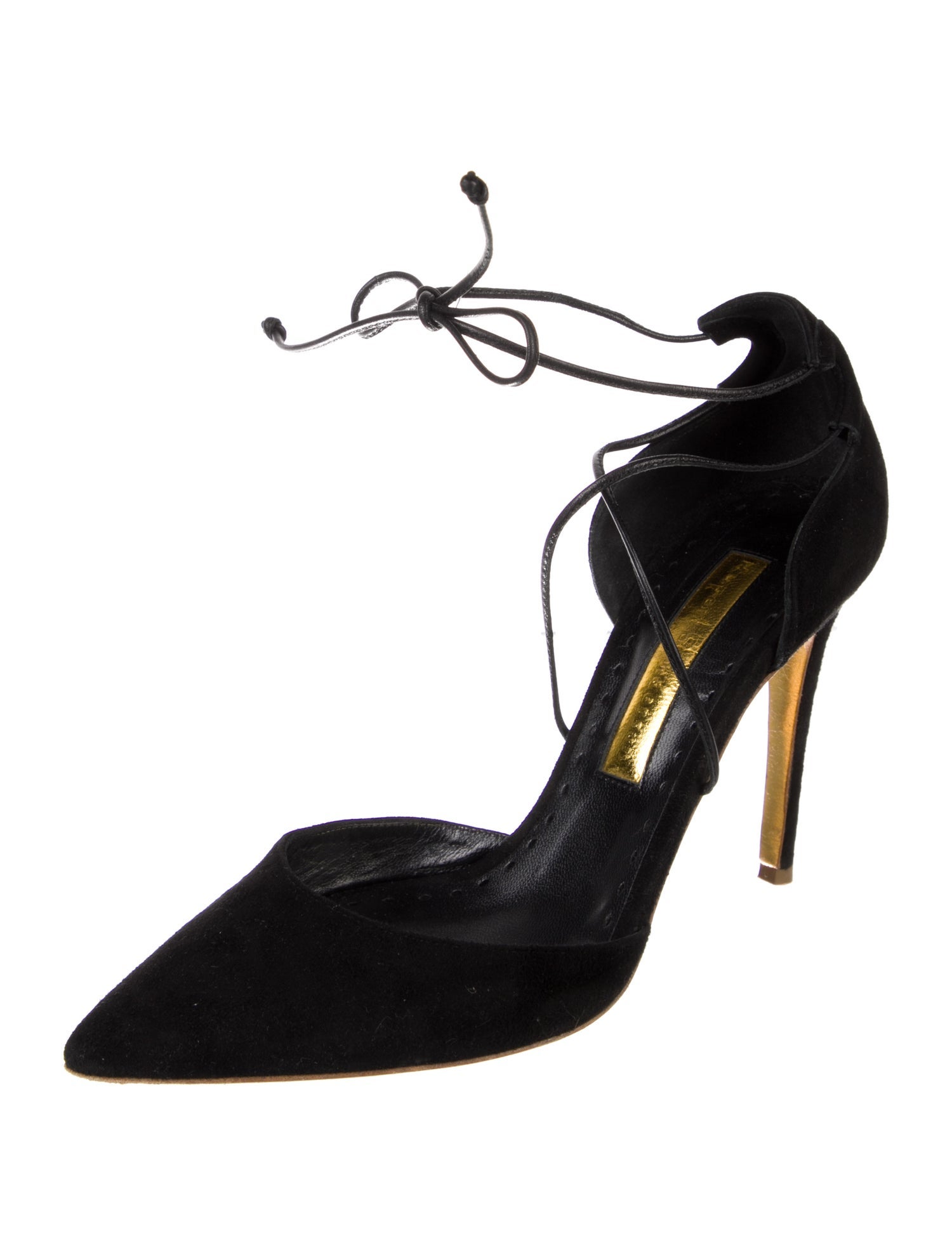 Rupert Sanderson Suede D'Orsay Pumps